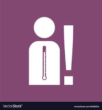 Icon silhouette with thermometer vector image