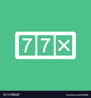 Icon slot machine two sevens vector image