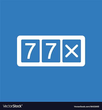 Icon slot machine two sevens vector image