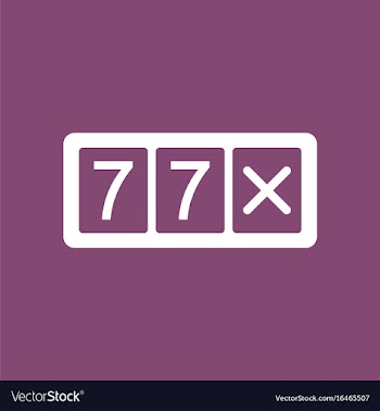 Icon slot machine two sevens vector image