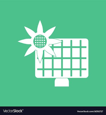 Icon solar battery vector image