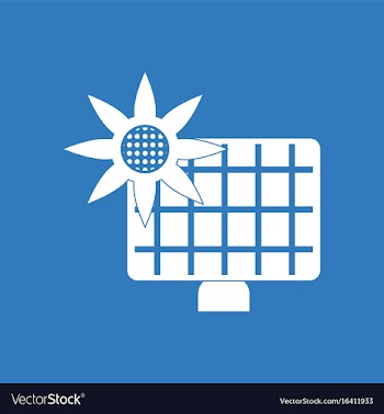Icon solar battery vector image