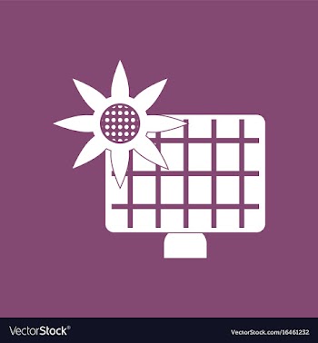 Icon solar battery vector image