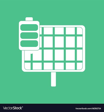 Icon solar panel vector image