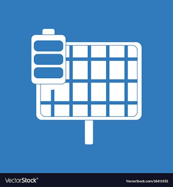 Icon solar panel vector image