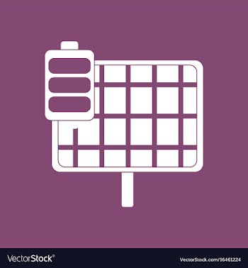 Icon solar panel vector image