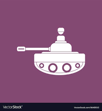 Icon soldier on tank vector image