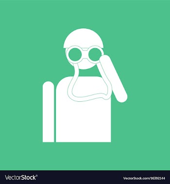 Icon soldier with binocular vector image