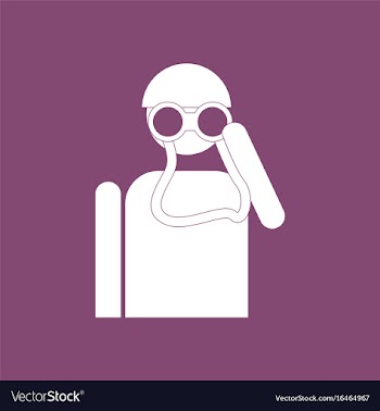 Icon soldier with binocular vector image
