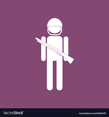 Icon soldier with gun vector image