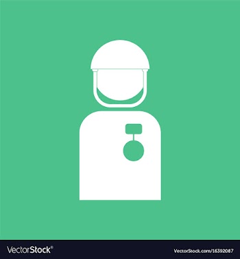 Icon soldier with medal silhouette vector image