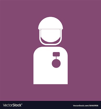 Icon soldier with medal silhouette vector image