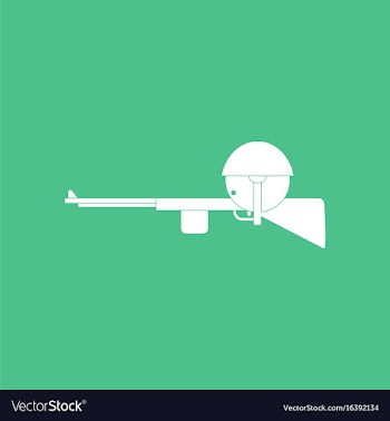 Icon soldier with rifle aiming vector image