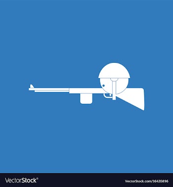 Icon soldier with rifle aiming vector image
