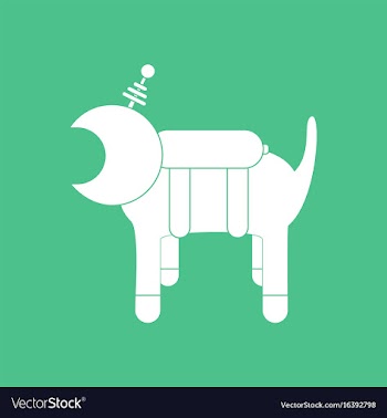 Icon space dog vector image