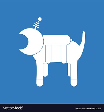 Icon space dog vector image