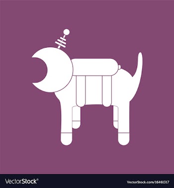 Icon space dog vector image