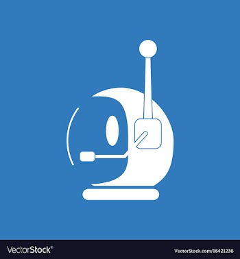 Icon space helmet with antenna vector image
