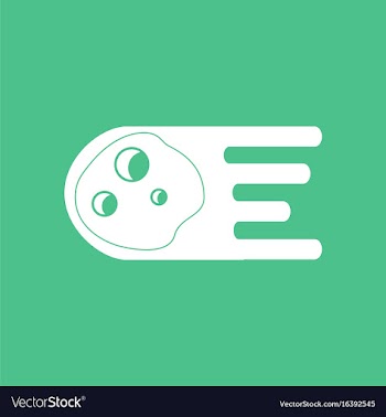 Icon space meteorite vector image