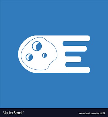 Icon space meteorite vector image