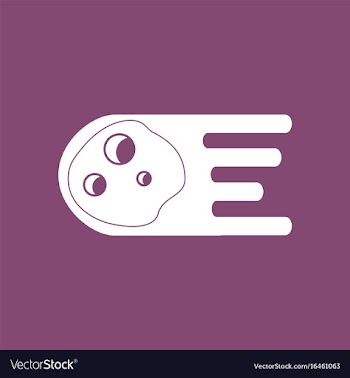 Icon space meteorite vector image