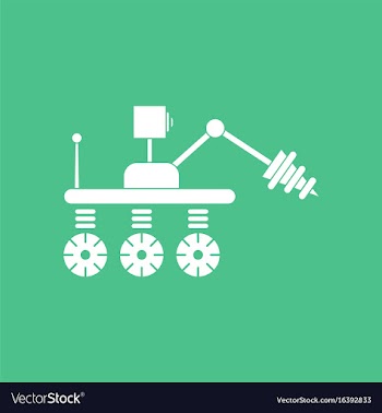 Icon space robot vector image