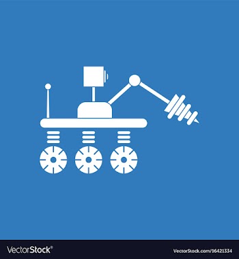 Icon space robot vector image