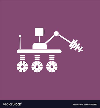 Icon space robot vector image