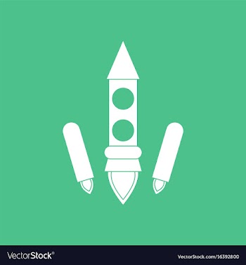 Icon space rocket start vector image