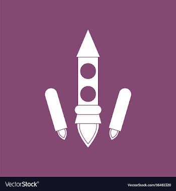 Icon space rocket start vector image
