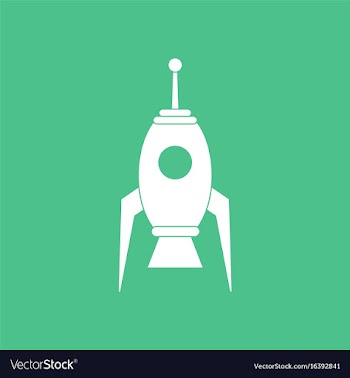 Icon space rocket vector image