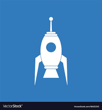 Icon space rocket vector image