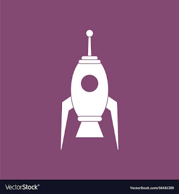 Icon space rocket vector image