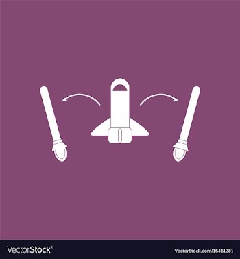 Icon space shuttle start vector image