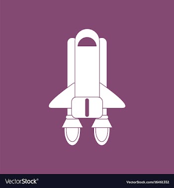 Icon space shuttle vector image