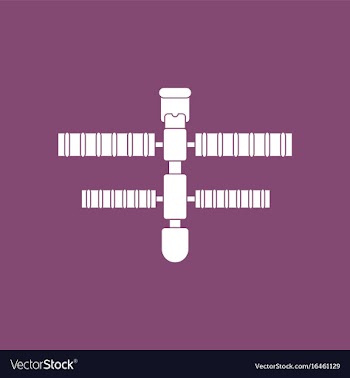 Icon space station vector image