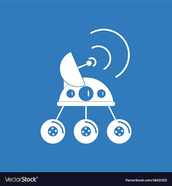 Icon spacecraft and satellite vector image