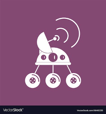 Icon spacecraft and satellite vector image