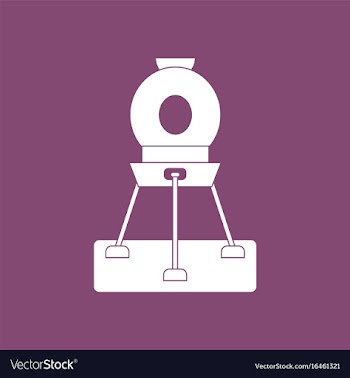Icon spacecraft on land vector image