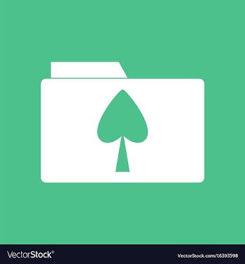 Icon spade symbol on folder vector image