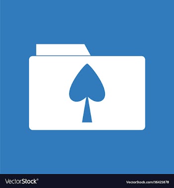 Icon spade symbol on folder vector image