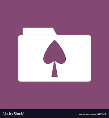 Icon spade symbol on folder vector image