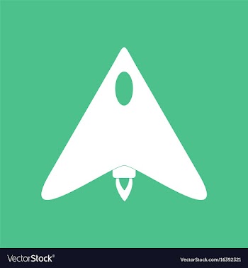 Icon stealth attack plane vector image
