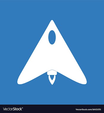 Icon stealth attack plane vector image