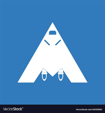Icon stealth strike aircraft vector image