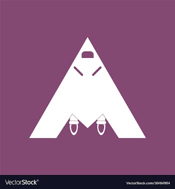 Icon stealth strike aircraft vector image
