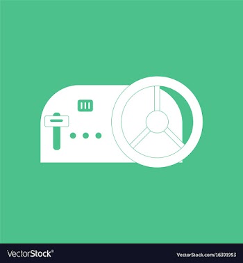 Icon steering wheel and gearbox vector image