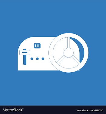 Icon steering wheel and gearbox vector image