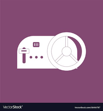 Icon steering wheel and gearbox vector image