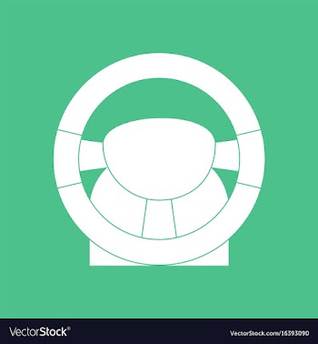 Icon steering wheel vector image